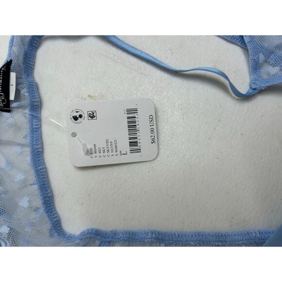 FP Intimately X Only Hearts Collab Bralette with front bow in Sky. Size L. NWT - Picture 6 of 8